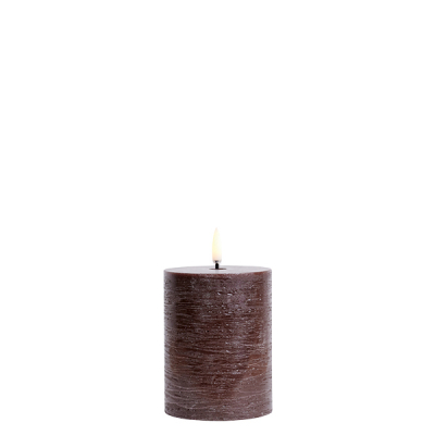Uyuni Stompkaars Bruin Pillar Candle Brown 7,8 x 10,1 cm